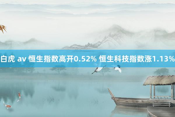 白虎 av 恒生指数高开0.52% 恒生科技指数涨1.13%